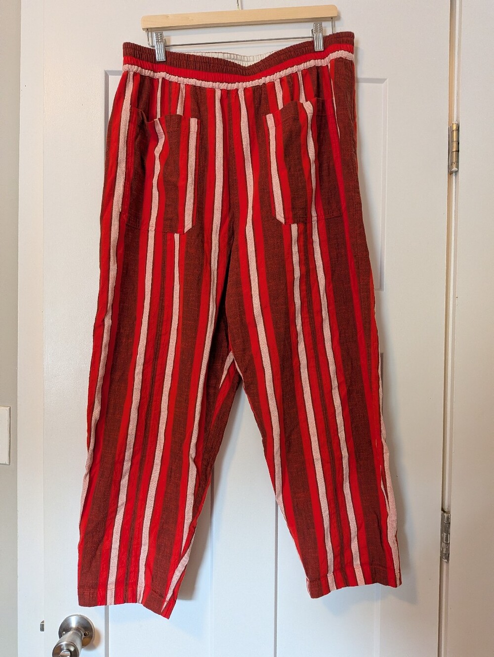Ace & Jig Paul Pants, Red Stripe, Size 1X